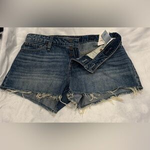 Lucky Brand Blue Denim Button-Fly Jean Shorts